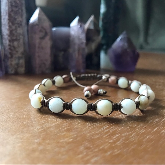 Handmade} Amazonite w/ Rosewood Accent Bracelet - Picture 1 of 4